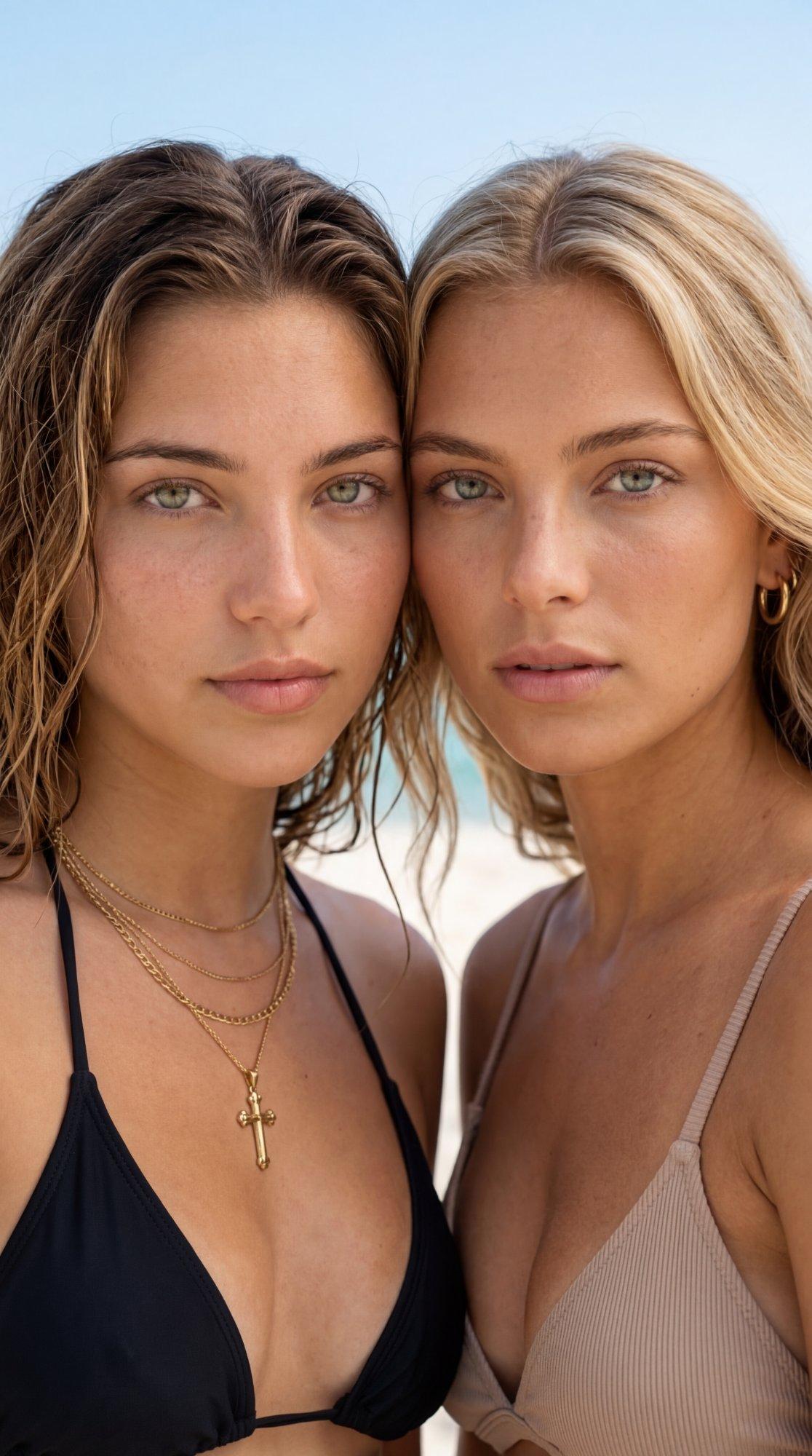 Cara and Lila at the beach